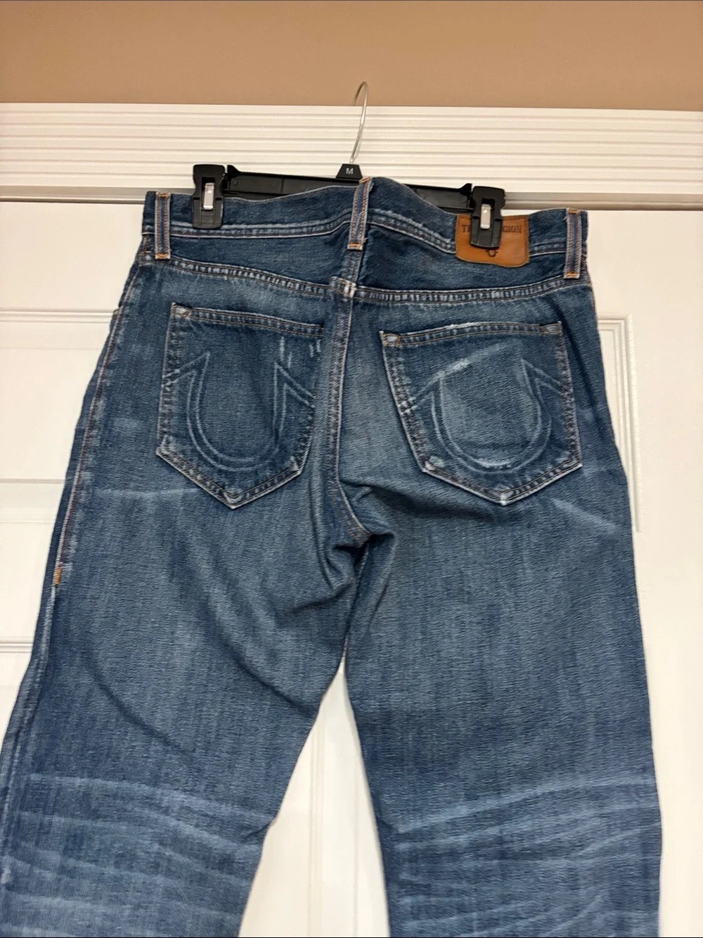 Final sale-True Religion Men's Faded Blue Slim Straight Jeans 32x30